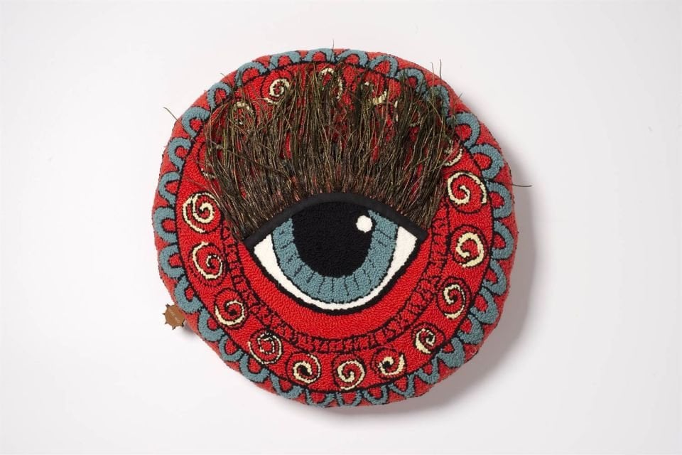 PILLOW OF EYES  RED Punch Yastık